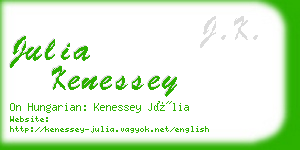 julia kenessey business card